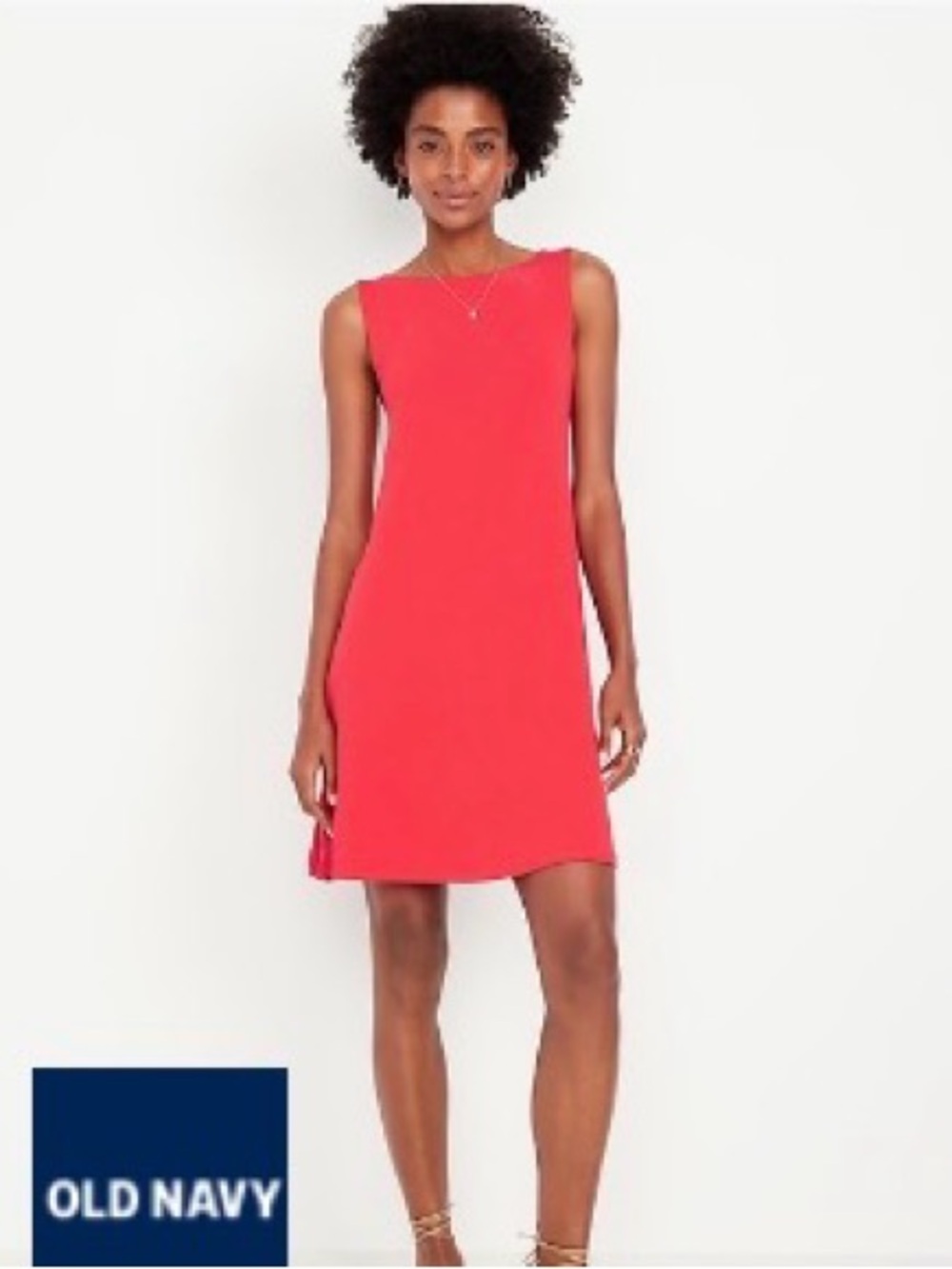 Sleeveless Tomato Red Swing Tank Top